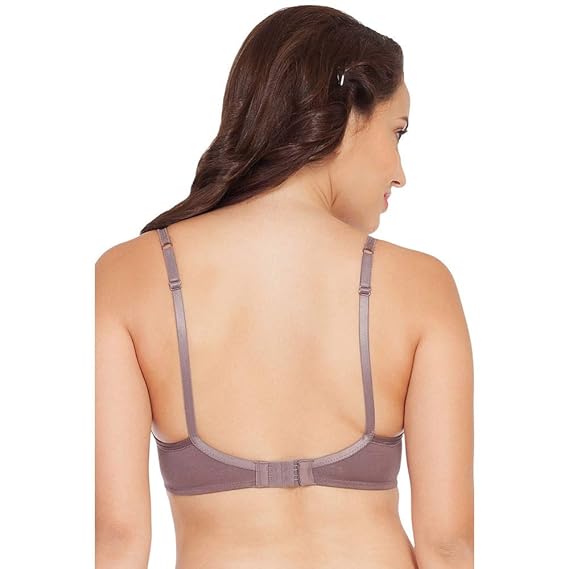 SOIE Women’s Satin Panelled T-Shirt Bra – Padded, Non-Wired, Semi Coverage